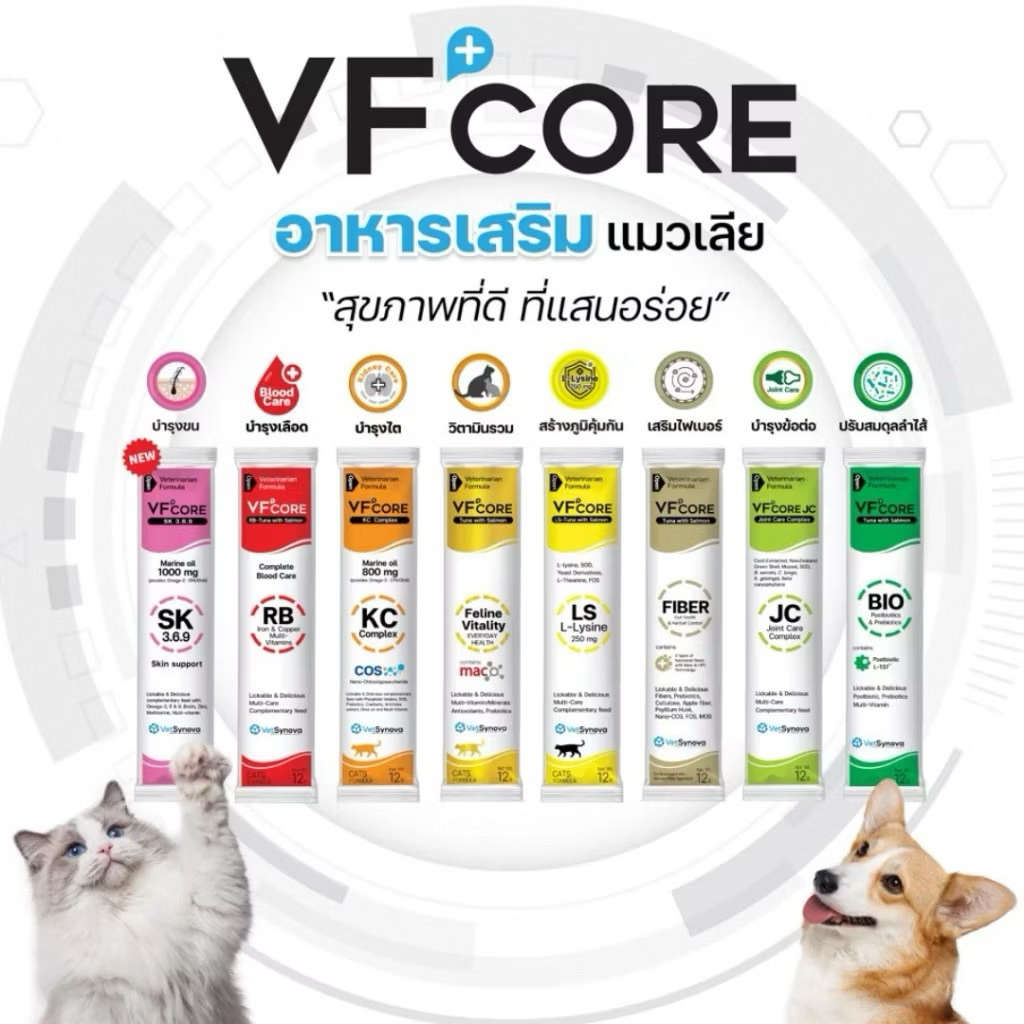 อาหารแมวเลียVF core นํ้าหนักสุทธิ 12 g