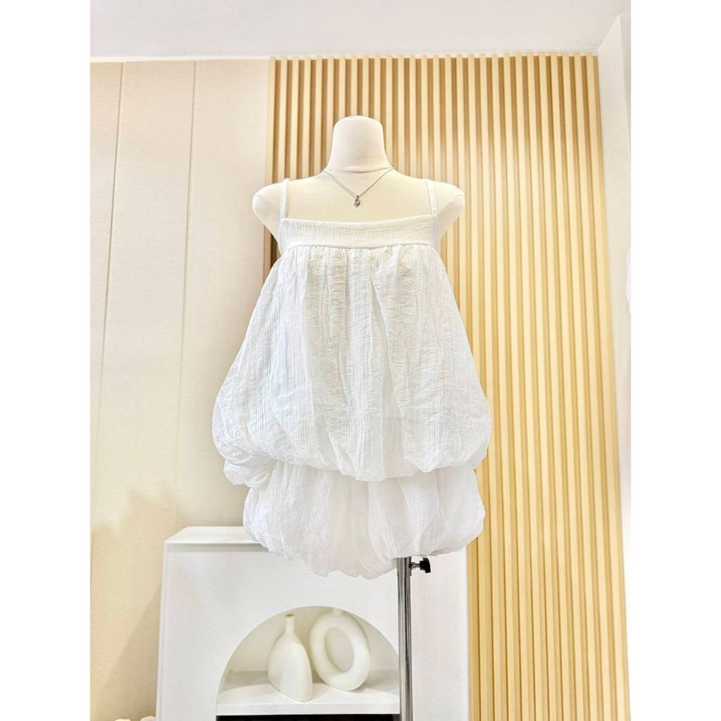 - เสื้อสายเดี่ยวบอลลูน สม็อคหลัง ใส่แล้วทรงสวย น่ารักมากๆ เสื้อแฟชั่น เสื้อซัมเมอร์#10669