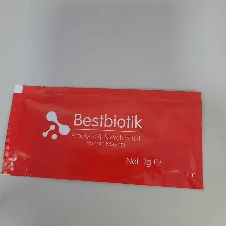 โยเกิร์ตฟรีซดราย (starter yogurt freeze dry) สามารถนำมาใช้ทำโยเกิร์ตหรือนำมาเติมเกรนได้  จำนวน 1 ซอง