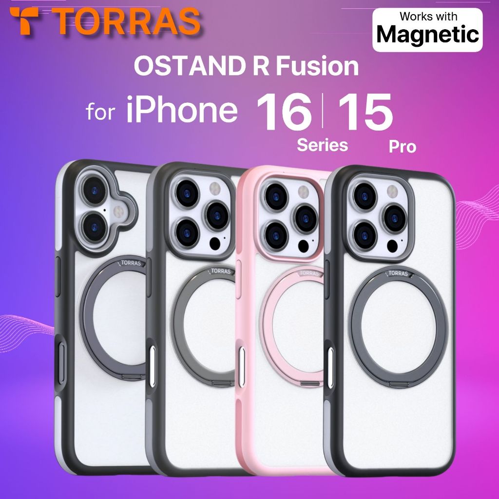 (ลดล้างสต็อค) เคส TORRAS OStand R Fusion สำหรับ iPhone 16 Pro Max / 16 Pro / 16 Plus / 15 Pro
