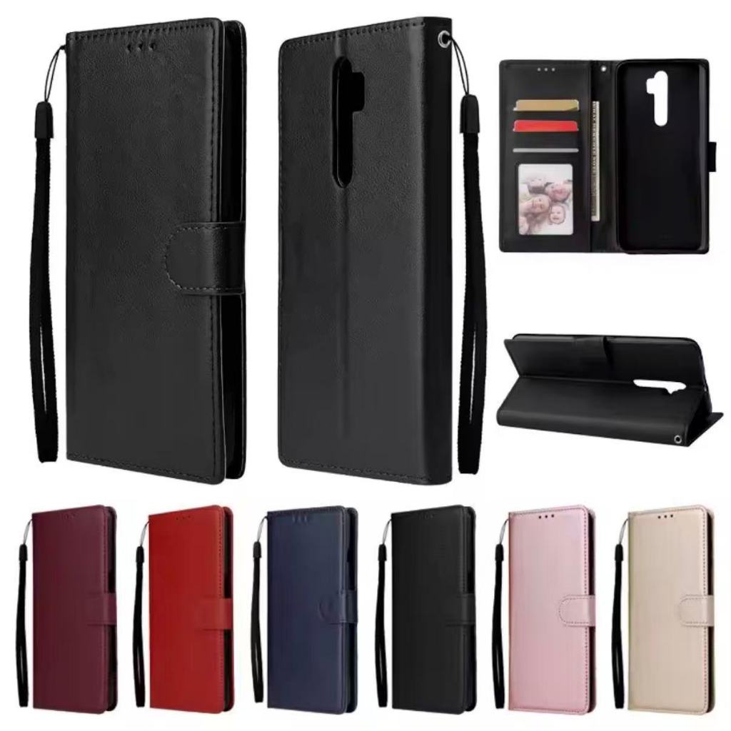 เคสแบบพับได้สำหรับ Oppo A5 2020 A9 2020 F11 F11Pro Reno2F เคสกระเป๋าหนัง ใส่บัตร ป้องกันโทรศัพท์ แม่เหล็กล็อค แถมสาย