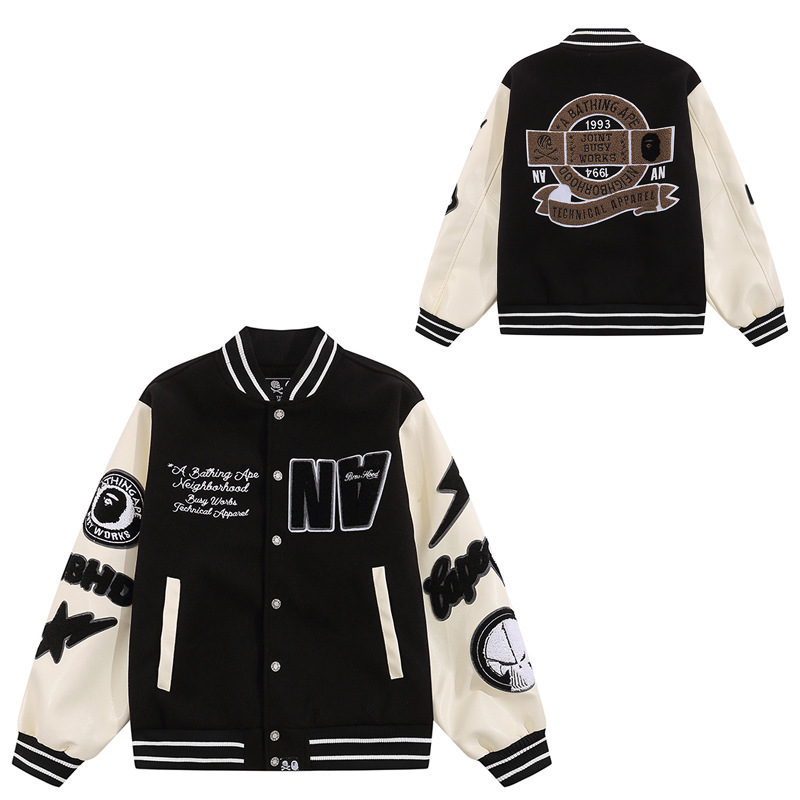 BAPE patch stitching baseball uniform jacket