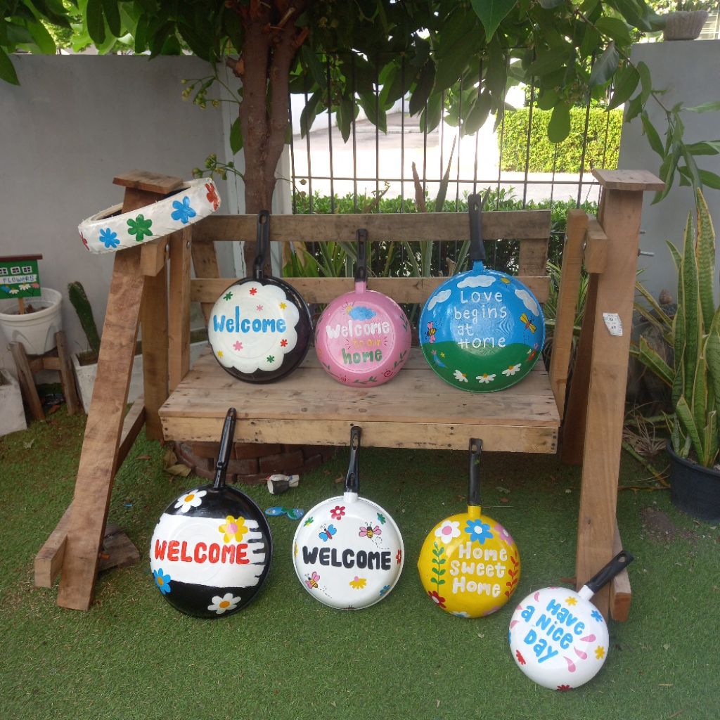 ป้ายกะทะงานวินเทจตกแต่งร้านค้าร้าน