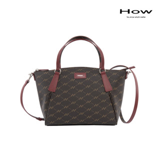 How กระเป๋าถือ+สายสะพายยาว รุ่น HHH0142 - สีแดงเข้ม