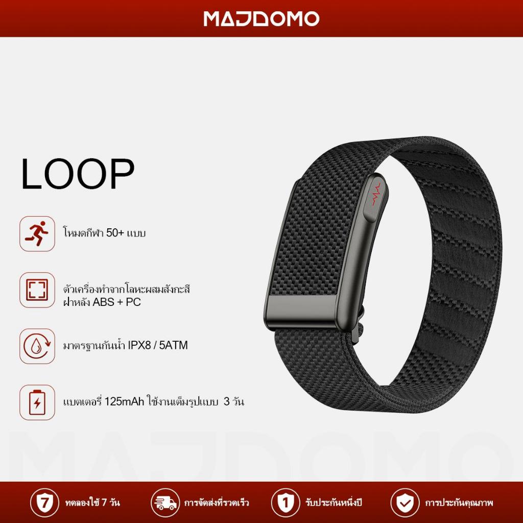 MAJDOMO LOOP Smart watch band ตรวจ ECG PPG ระดับแพทย์ A GPSวัดน้ำตาลไม่เจ็บตัว วัดความดันโลหิต กรดยูริก ไขมันในเลือด HRV