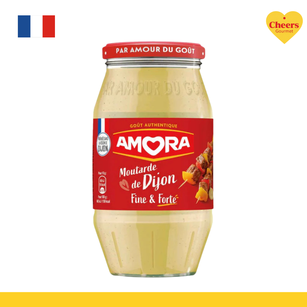 Amora French Smooth Dijon Mustard l อะโมรา มัสตาร์ด ดีจง 430g.