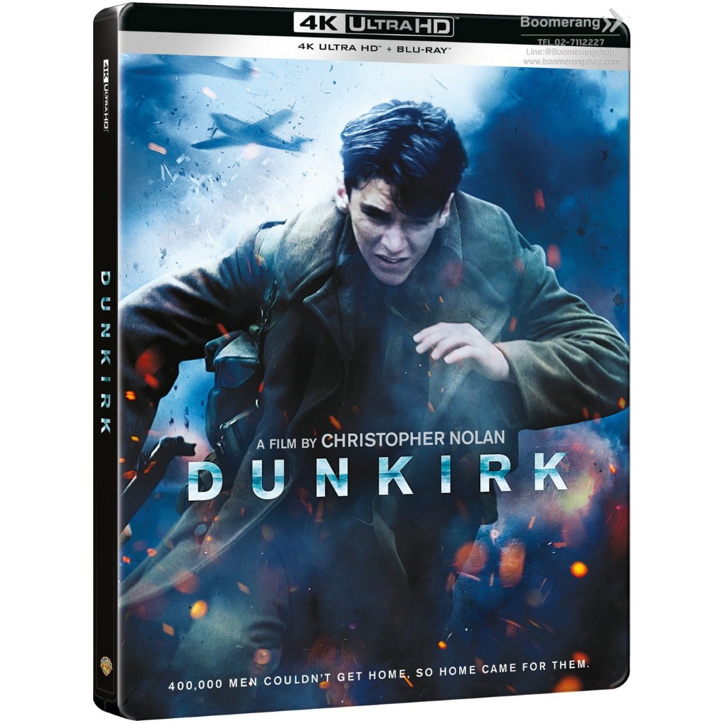 Dunkirk /ดันเคิร์ก (4K+Blu-ray+Blu-ray Bonus Steelbook) (4K/BD มีเสียงไทย-มีซับไทย) (Boomerang)