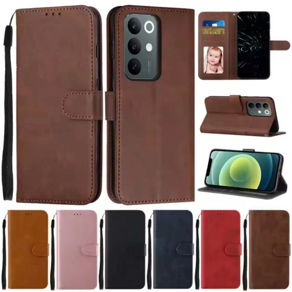 เคสแบบพับได้สำหรับ Oppo Realme 15X Realme C85 เคสกระเป๋าหนัง ใส่บัตร ป้องกันโทรศัพท์ แม่เหล็กล็อค แถมสาย