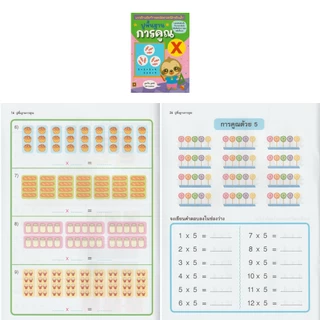 Aksara for kids ชุด หนังสือ แบบฝึกหัด ปูพื้นฐาน การคูณ การหาร 2 เล่ม