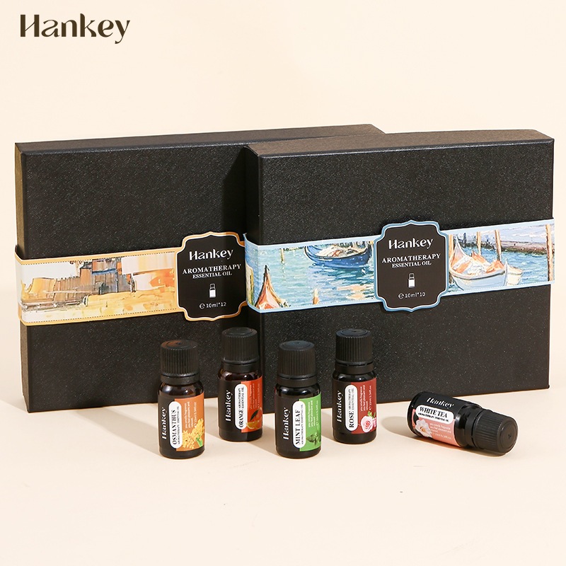 【Hankey】ชุดของขวัญน้ำมันหอมระเหยละลายน้ำ สำหรับใช้กับเครื่องกระจายกลิ่นและเครื่องเพิ่มความชื้นในอากา