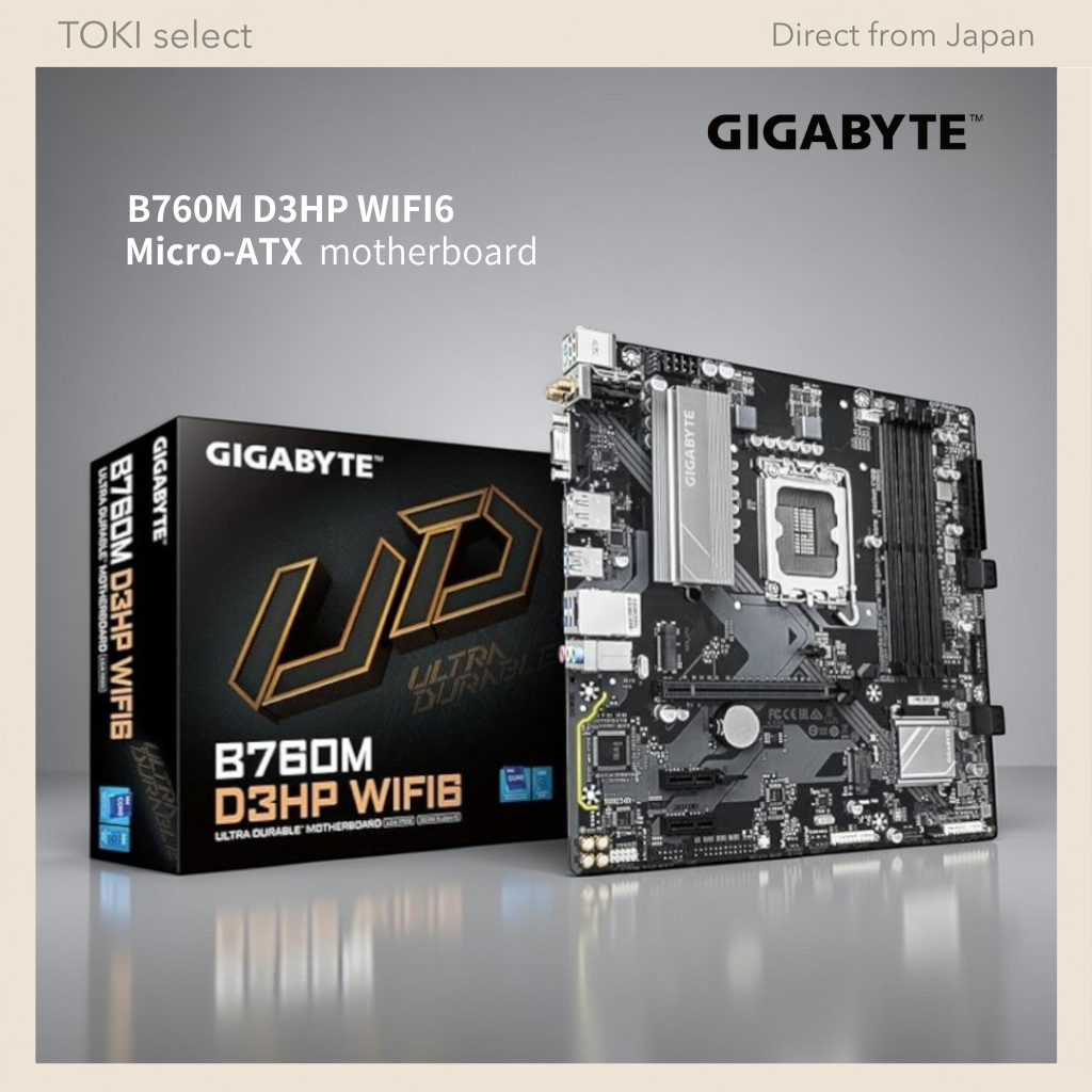 GIGABYTE B760M D3HP WIFI6 Micro-ATX Motherboard – Intel LGA1700 / DDR4 / PCIe 4.0 / WiFi 6 / 2.5GbE