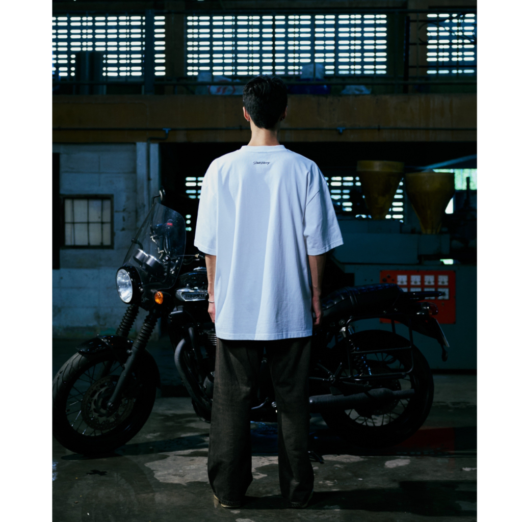 BE;FREEK x HATEBERRY GO GO! BIKER WHITE ORIGINAL T-SHIRT LIMITED รูปที่ 4