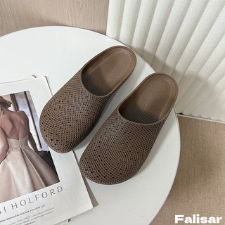 Falisar รองเท้าแตะ รองเท้าแตะผู้หญิง PVC กันน้ำ หัวปิด ไซซ์ 36-45 รุ่น1662