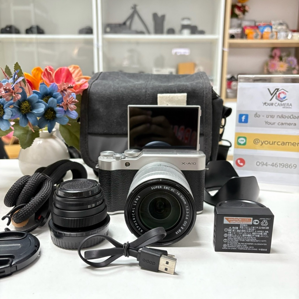 กล้อง ☘️Fuji Xa10 + 16-50mm +มือหมุน (พร้อมส่ง)