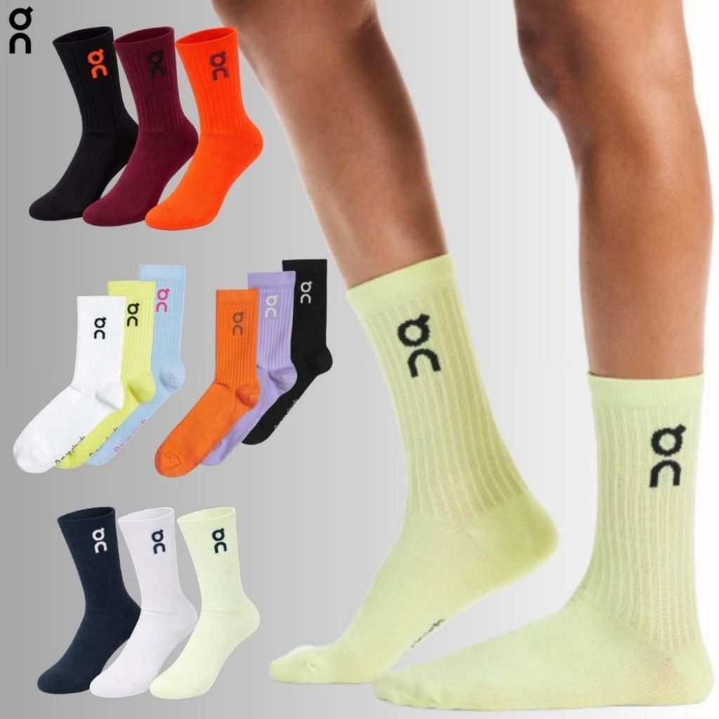 ดีใส่ทุกวันถุงเท้าON Performance Socks Premium Cotton Blendนุ่มพิเศษ ระบายอากาศดีไม่อับไม่เหม็นง่ายใส่สบายทั้งวัน3คู่
