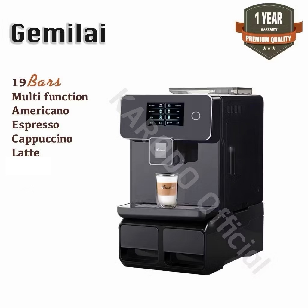 [พร้อมส่ง] เครื่องชงกาแฟสดอัตโนมัติ A10S ทัชสกรีน 19bar ระบบดูดน้ำ (ทำหลายเครื่องดื่มในเครื่องเดียว)