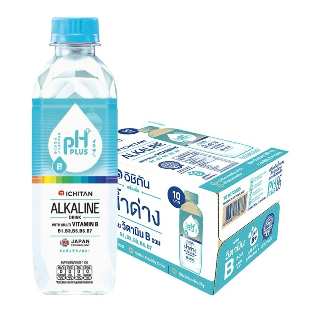 อิชิตัน น้ำด่าง ผสมวิตามิน B รวม PH Plus 8.5 ขนาด 350มล. x24ขวด