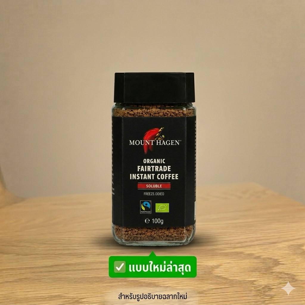 กาแฟออร์แกนิค สำเร็จรูป Organic FairTrade Instant Coffee [Mount Hagen]