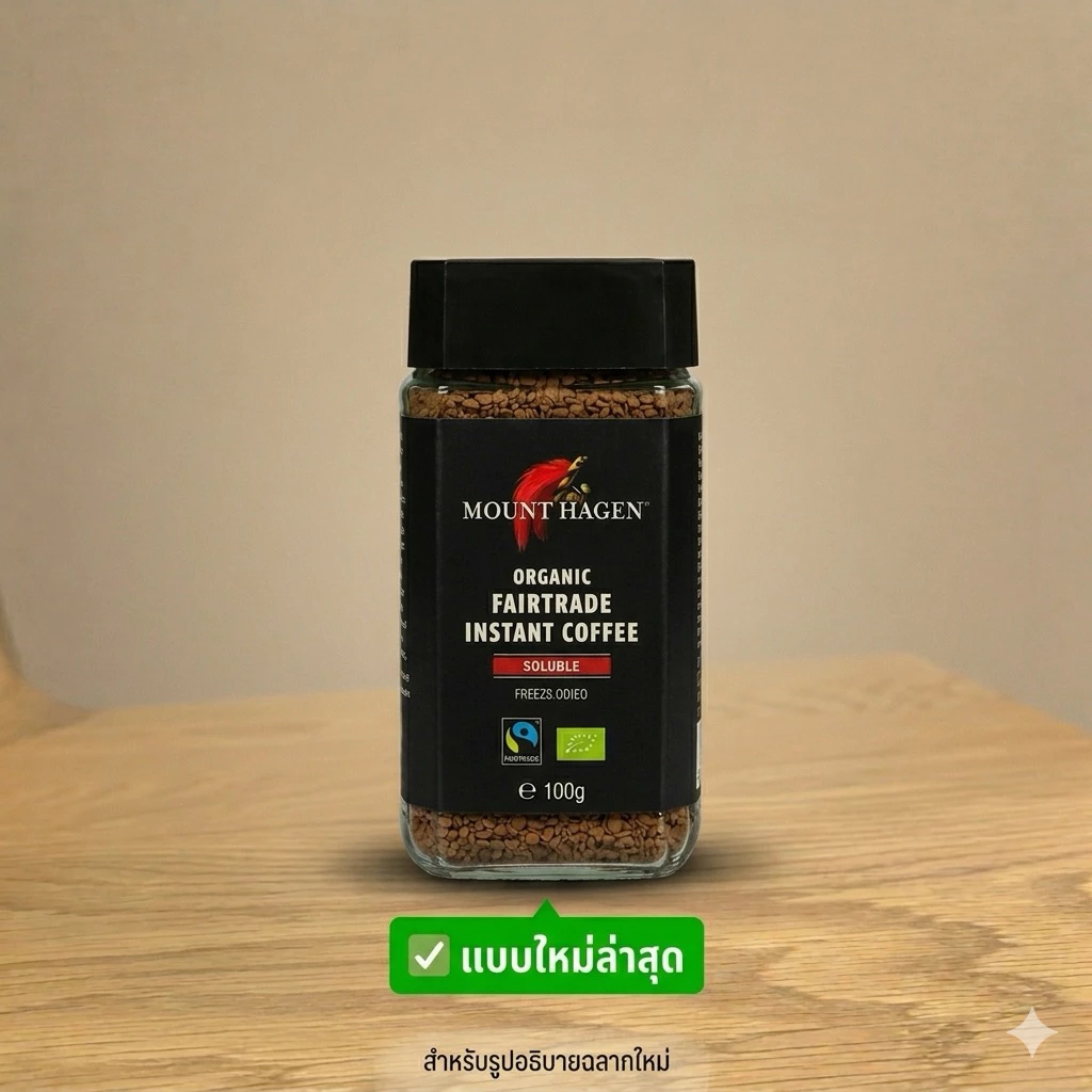 กาแฟออร์แกนิค สำเร็จรูป Organic FairTrade Instant Coffee [Mount Hagen]