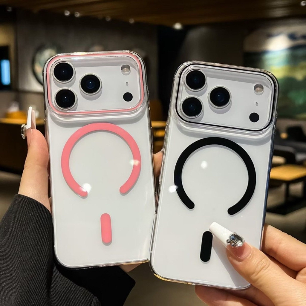 เคสใส ลายชาร์จสี สำหรับ รุ่น iPhone 17 17Air 17Pro Max 16 15 14 13 12 11 Pro Max