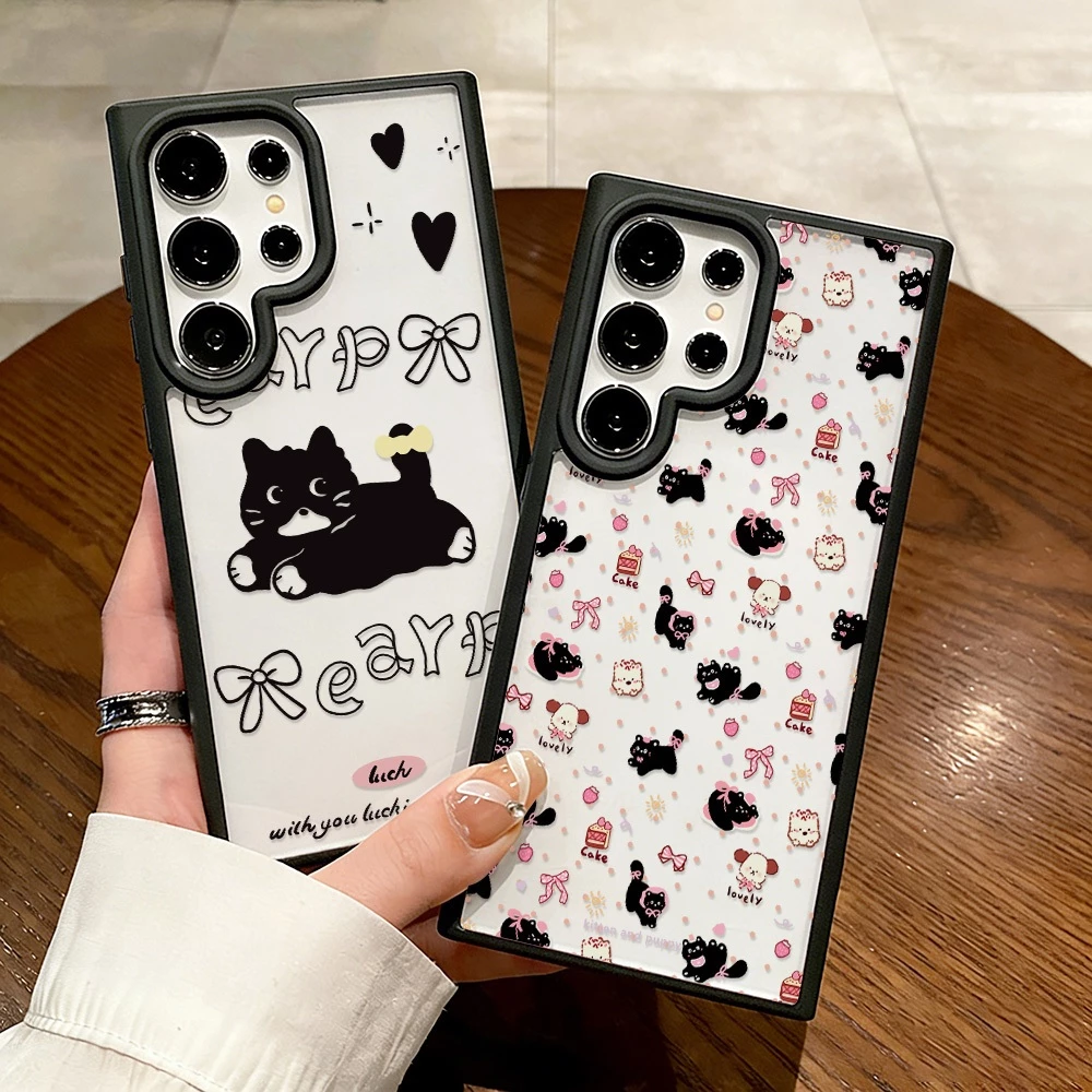 Cute Cat เคสFor Samsung A57 A36 A15 A56 A55 A06 A07 A17 A16 A35 A12 A13 A14 A25 A54 A26 A34 A05S S24 FE S26 S25 Ultra