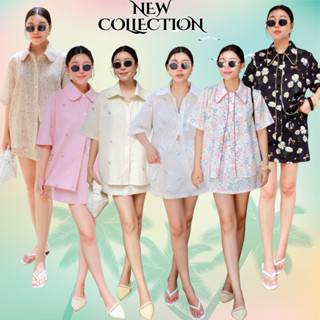 [ส่งฟรี]‼️ DAISY เซตเสื้อเชิ้ตปกบัว + กระโปรงสั้นซับในเป็นกา…