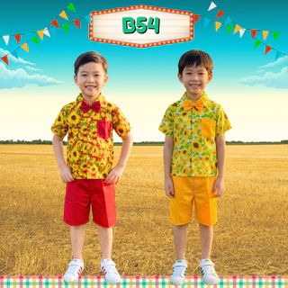 (KIDCITY) ชุดดอกย้อนยุคเด็ก ชุดดอกสงกรานต์ ชุดแหยม