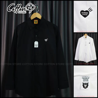 เสื้อเชิ้ต Human-A1 งานปัก Shirt ผ้า Cotton Oxford ทรงสวย ใส่ได้ทั้งชายหญิง พร้อมส่งจากไทย