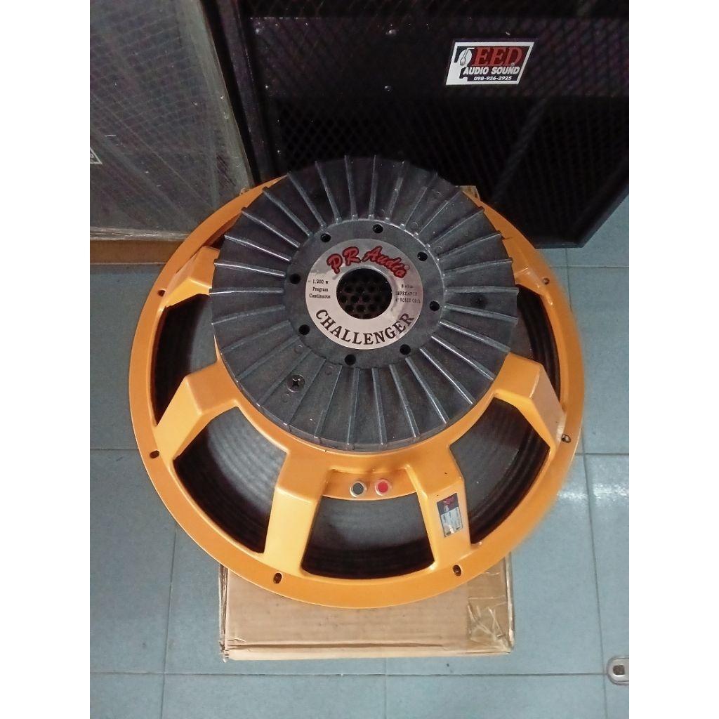 ดอกลำโพง18นิ้วโครงหล่อ PR Audio PR-18 แม่เหล็ก2ก้อน 220x25 วอยซ์4นิ้ว4ชั้น 1200W กระดาษดำ