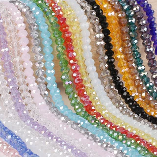 ลูกปัดแก้วคริสตัลหลากสี ขนาด 8mm สำหรับทำสร้อยคอ-สร้อยข้อมือ เครื่องประดับ DIY