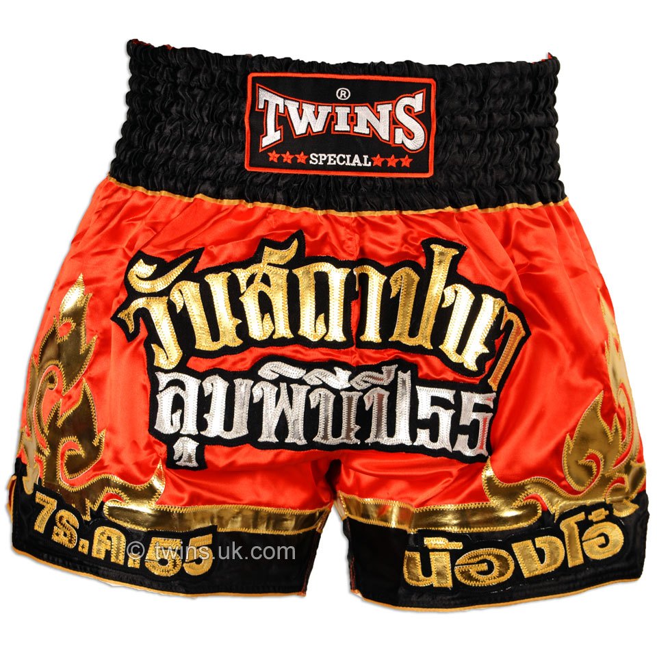 🇹🇭 Twins Muay Thai Shorts Red กางเกงมวยไทย