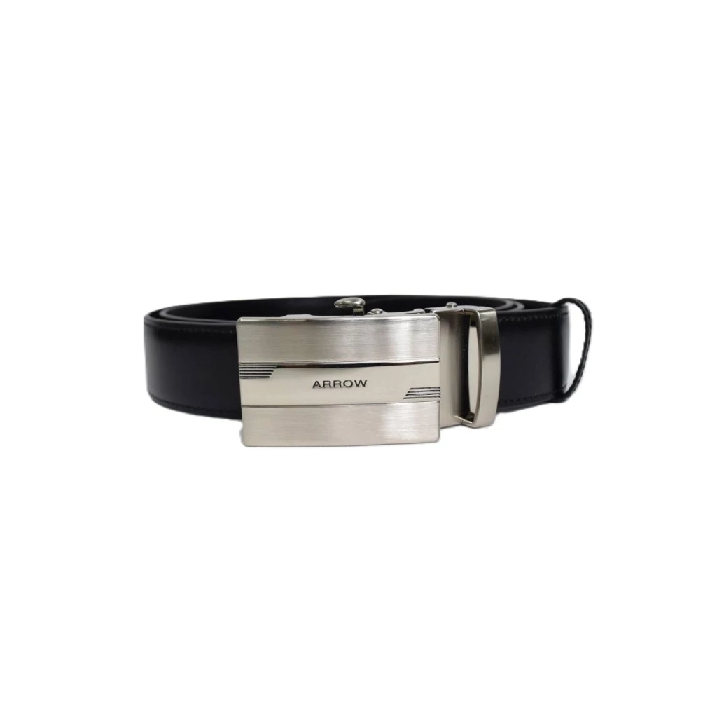 ARROW เข็มขัดผู้ชาย หัวออโต้ล็อค Auto Belt (หนังวัวแท้จากอิตาลี) สีดำ รุ่น MYCB614