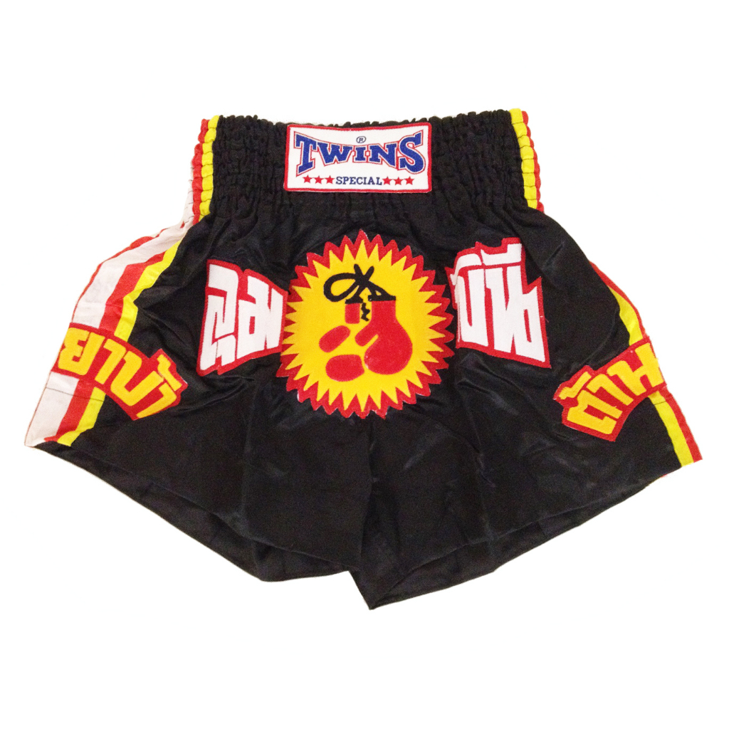 Twins Muay Thai Shorts Black กางเกงมวยไทย