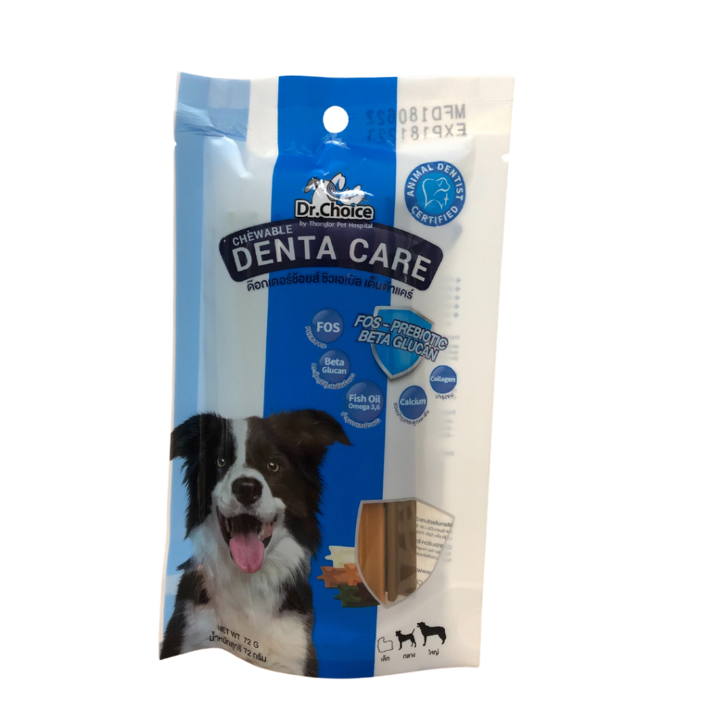 Dr.Choice DentaCare - ด๊อกเตอร์ ช๊อยส์ ขนมขัดฟัน รวมรส ไซส์เล็ก-กลาง สำหรับสุนัข (48 กรัม)