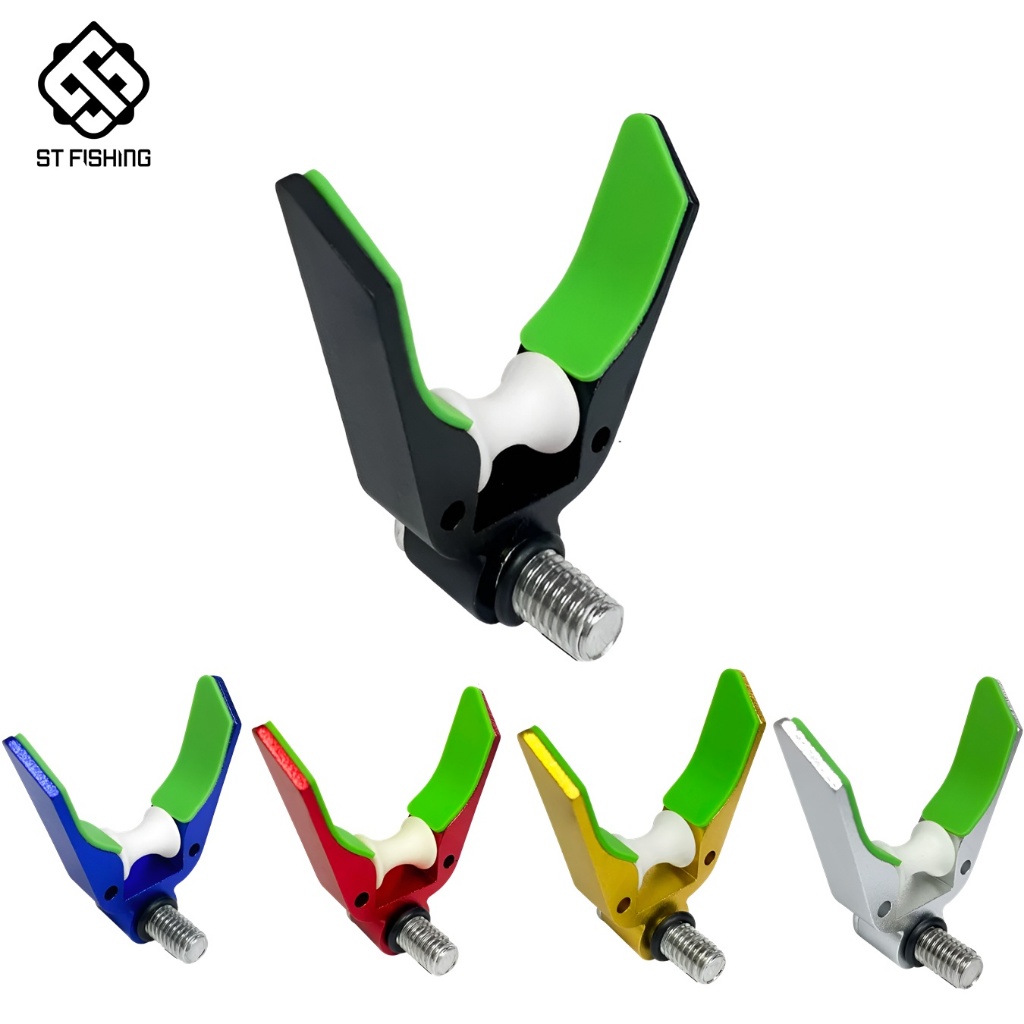 หัวเลาวางคัน หัว Roller คุณภาพดี สีอะโนไดร์ฟ เกลียว 8 mm. มาพร้อมยางซิลิโคนไม่ทำให้คันเป็นรอย