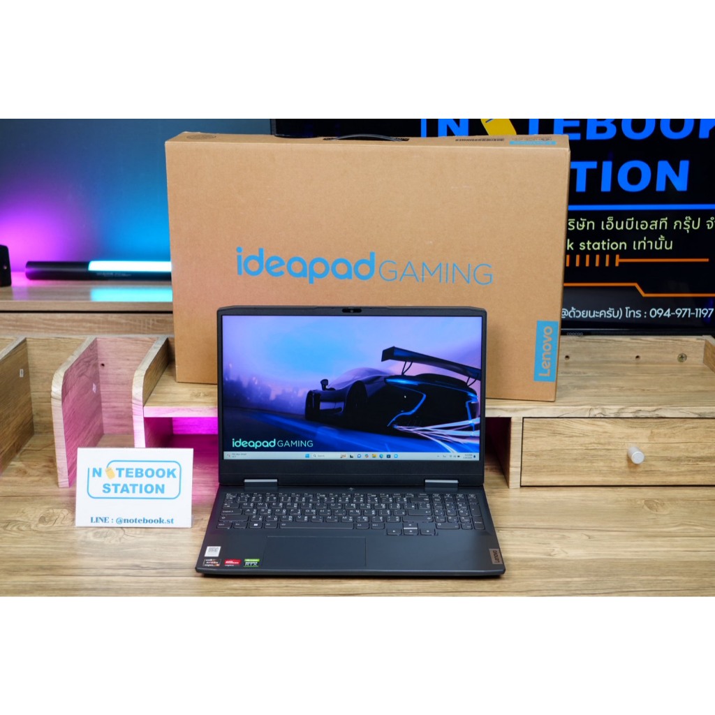 Lenovo IdeaPad Gaming 3 Ryzen5-7535HS RAM8 RTX2050(4GB) SSD512GB จอ15.6 FHD 120Hz สเปคเกมมิ่ง คีย์บอ