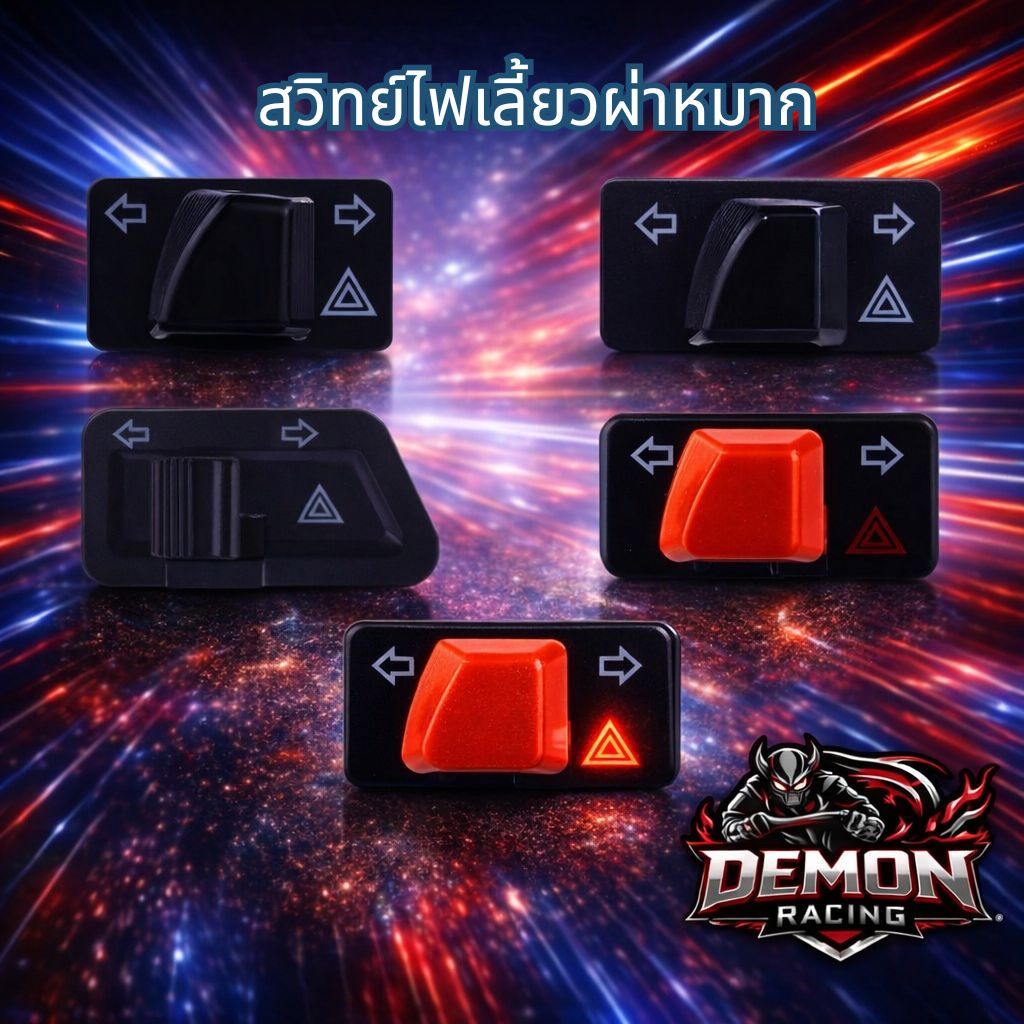 สวิทย์ไฟเลี้ยวผ่าหมาก Wave110i 2.9 m , Wave125R , Wave110i 3.3 m , Wave110i 3.2 สีแดง , Wave110i 2.9