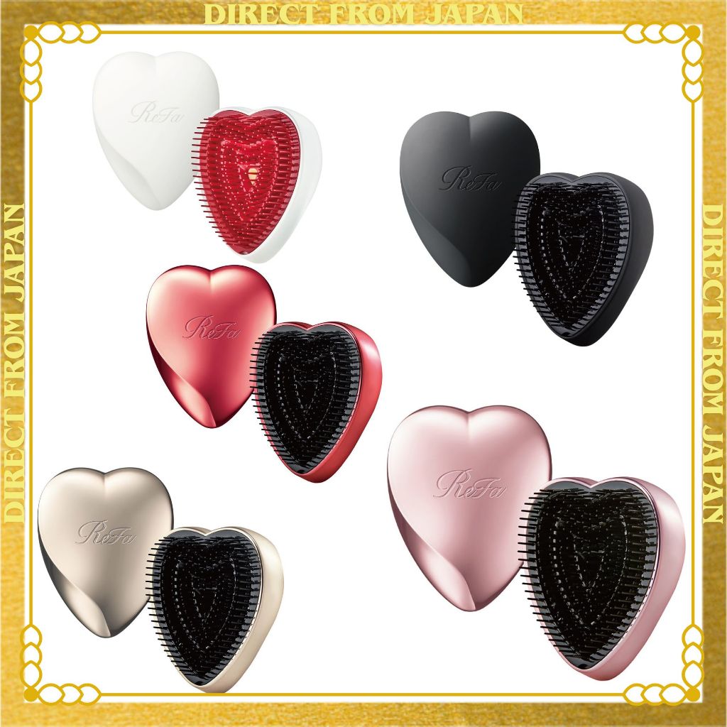 Refa ｜Heart Brush｜Directly shipped from Japan｜แปรงแต่งหน้า Refa Heart Brush สีโรสโกลด์