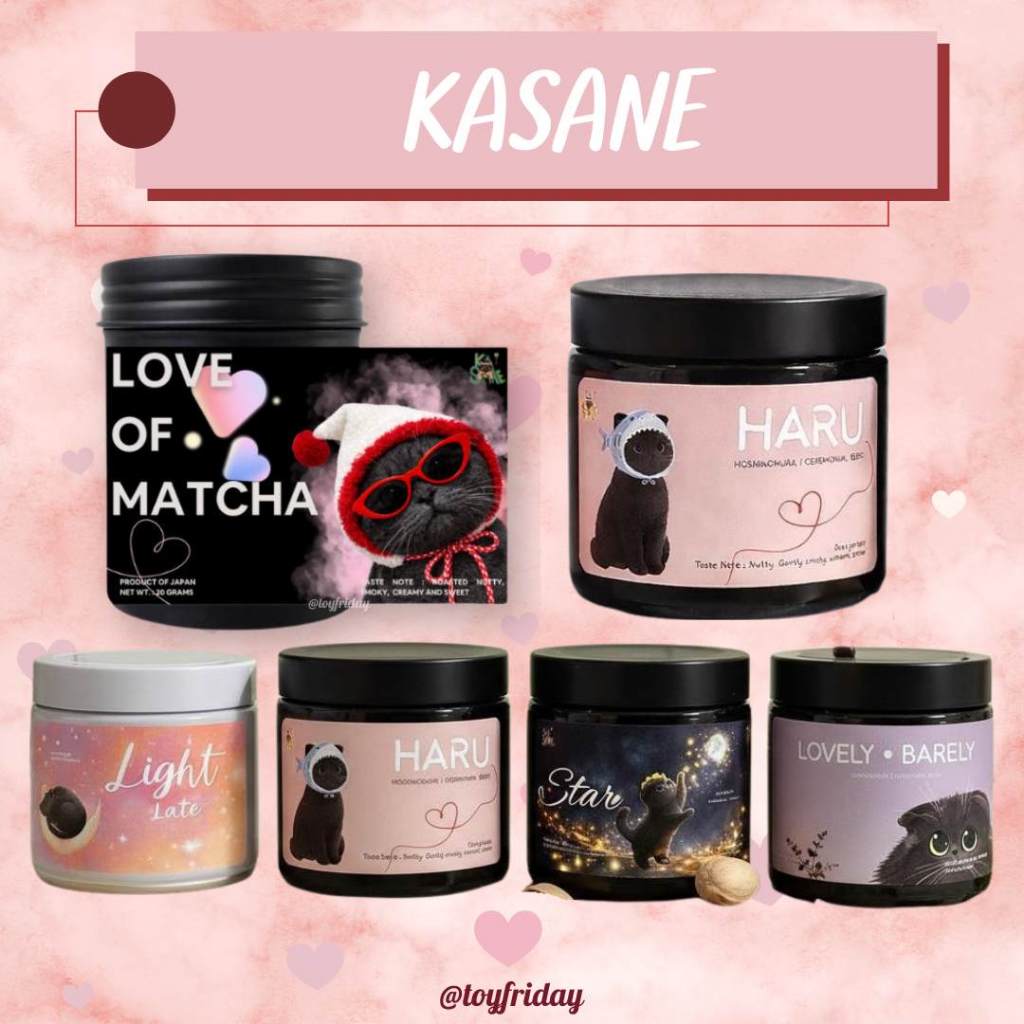 พร้อมส่ง ผงมัทฉะ kasane matcha แมวดำ รุ่น love+haru+lovely+star /toyfriday