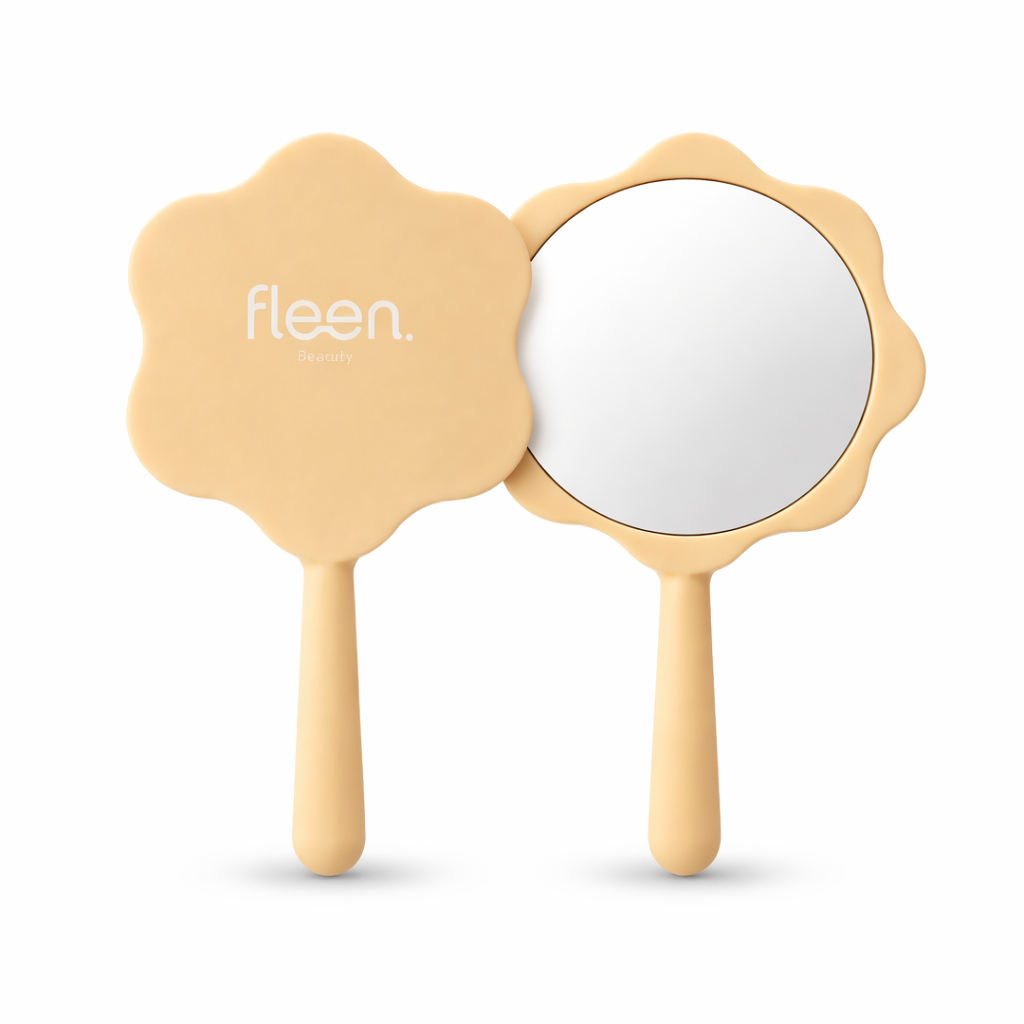 Fleen Beauty Daisy Summer Mirror Collection  | กระจกแต่งหน้า สีเหลืองอ่อน