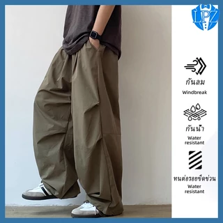 LPZ กางเกงกันลมสำหรับผู้ชาย สไตล์ Cityboy ทรงหลวม ผ้ากันน้ำกันลม ทนทาน เหมาะสำหรับปีนเขา วิ่ง และใส่ในชีวิตประจำวัน