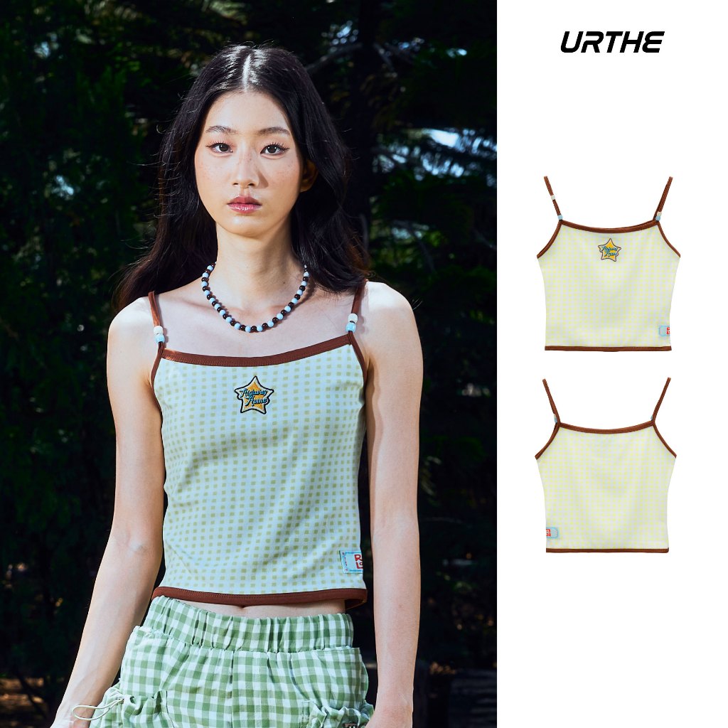 URTHE - เสื้อสายเดี่ยว รุ่น SUNNY DAY SPAGHETTI STRAP TOP - Col. ROLLOR