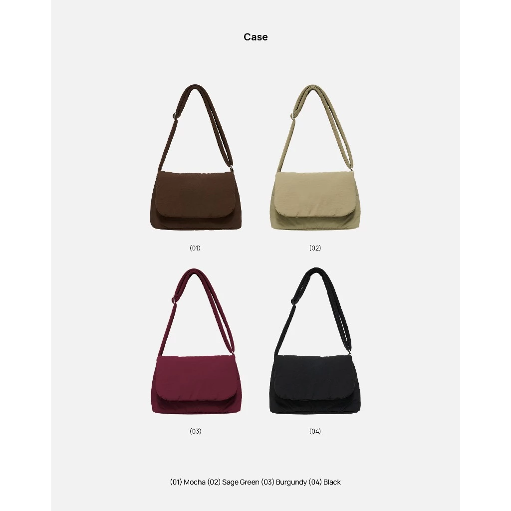 WHISPERWHITE - CASE (RE-EDITION) กระเป๋าสะพายข้างไนลอน บุนุ่ม