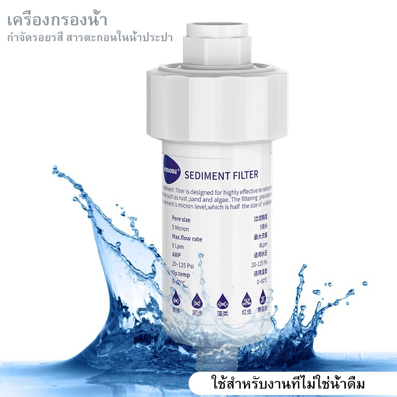 กรองน้ำฝักบัว กรองฝักบัว แท่งกรองน้ำ ฟิลเตอร์กรองน้ำ กรองน้ำประปา รุ่นใหม่เปลี่ยนไส้กรองได้ กรองน้ำใช้ ฝัก