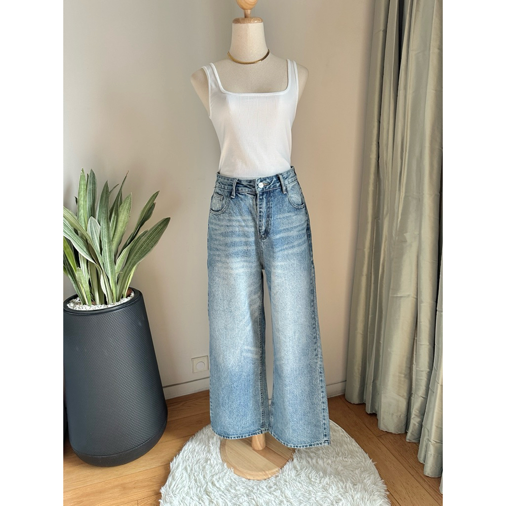 PROMTHONG - กางเกง ยีนส์ JEAN รุ่น PTJ30182 - ทรงกระบอกกลาง - SIZE XL - แท้ 💯ใหม่