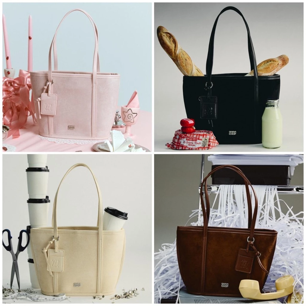 CHUUCHOP - The Classy bag กระเป๋าถือหนังกลับ ทรง Tote bag จุของได้เยอะ ใส่ไอแพดได้ (C8454)