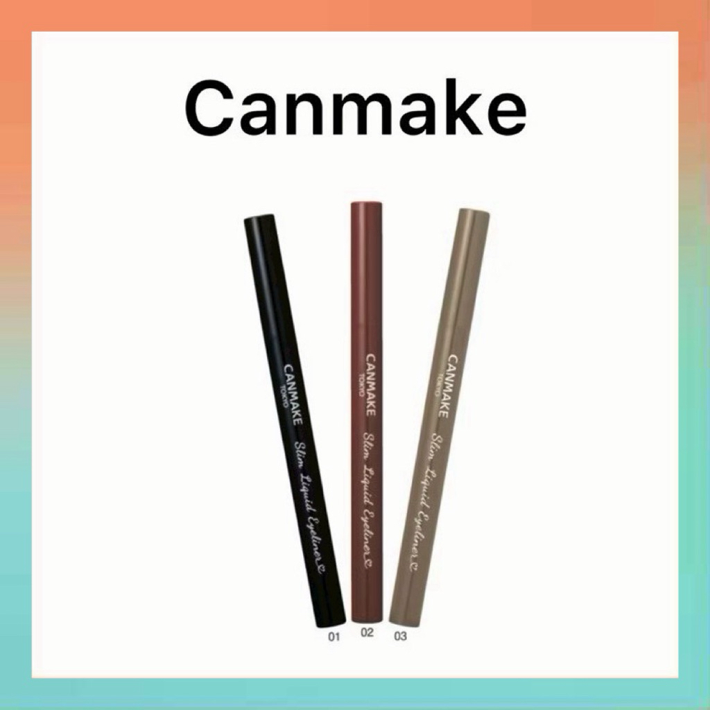 🎌 จัดส่งไว 🎌 CANMAKE Slim Liquid Eyeliner อายไลเนอร์ปลายพู่กันเรียวเล็ก