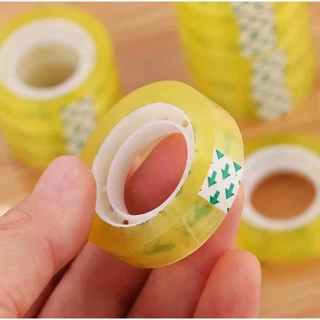 8 ม้วน เทปใส เทปสำนักงาน 12mm เทปกาวใสเหนียวแน่น ใช้งานง่าย สำหรับติดเอกสาร แพ็คของ งานโรงเรียน งานออฟฟิศ DIY