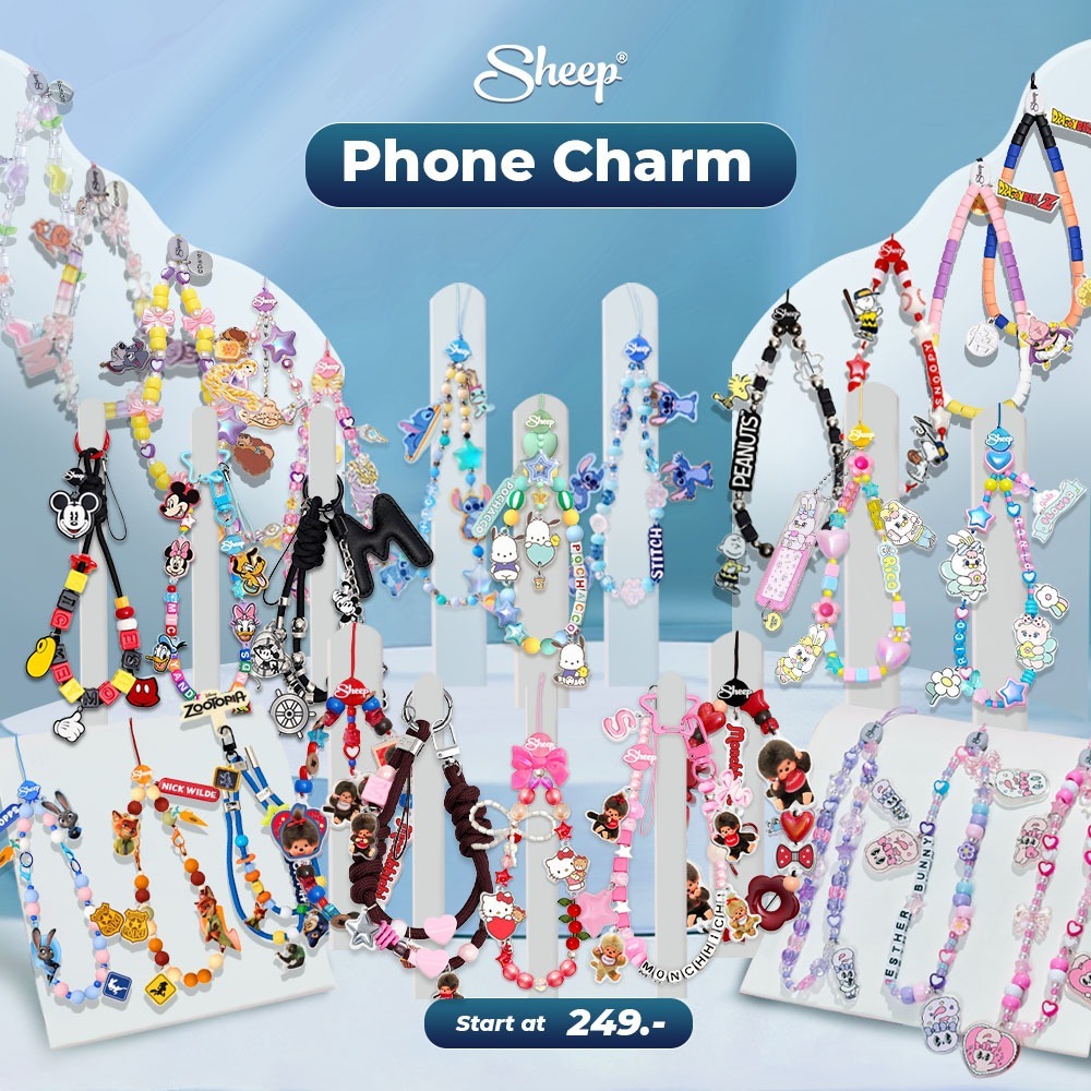 [Sheep Strap Phone] สายคล้องมือถือ สายห้อยโทรศัพท์ Phone Charm สายคล้องข้อมือ สำหรับไอโฟนและเคสมือถือทุกรุ่น ของแท้