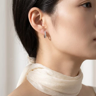 iDEAL ต่างหูเงินแท้ Ease ตุ้มหูเงิน ต่างหูทรงกลม ต่างหูแฟชั่น ตุ้มหูผู้หญิง ต่างหูเพชร ต่างหูสวยๆ